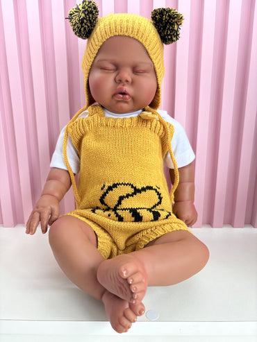 Bebé Reborn Vinilo de silicona y tela 20” Moreno