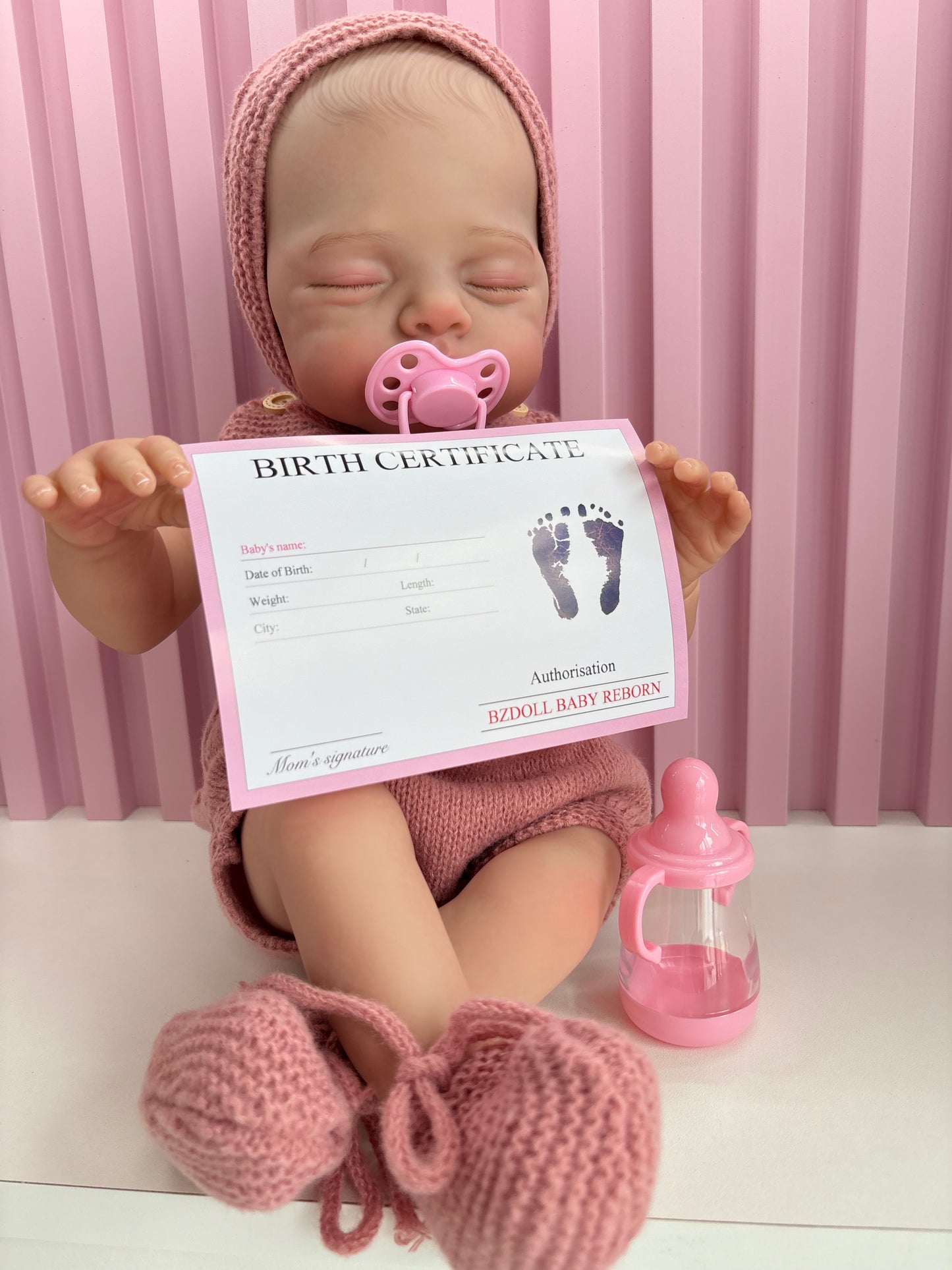 Bebé Reborn Vinilo de silicona y Tela 18.9”