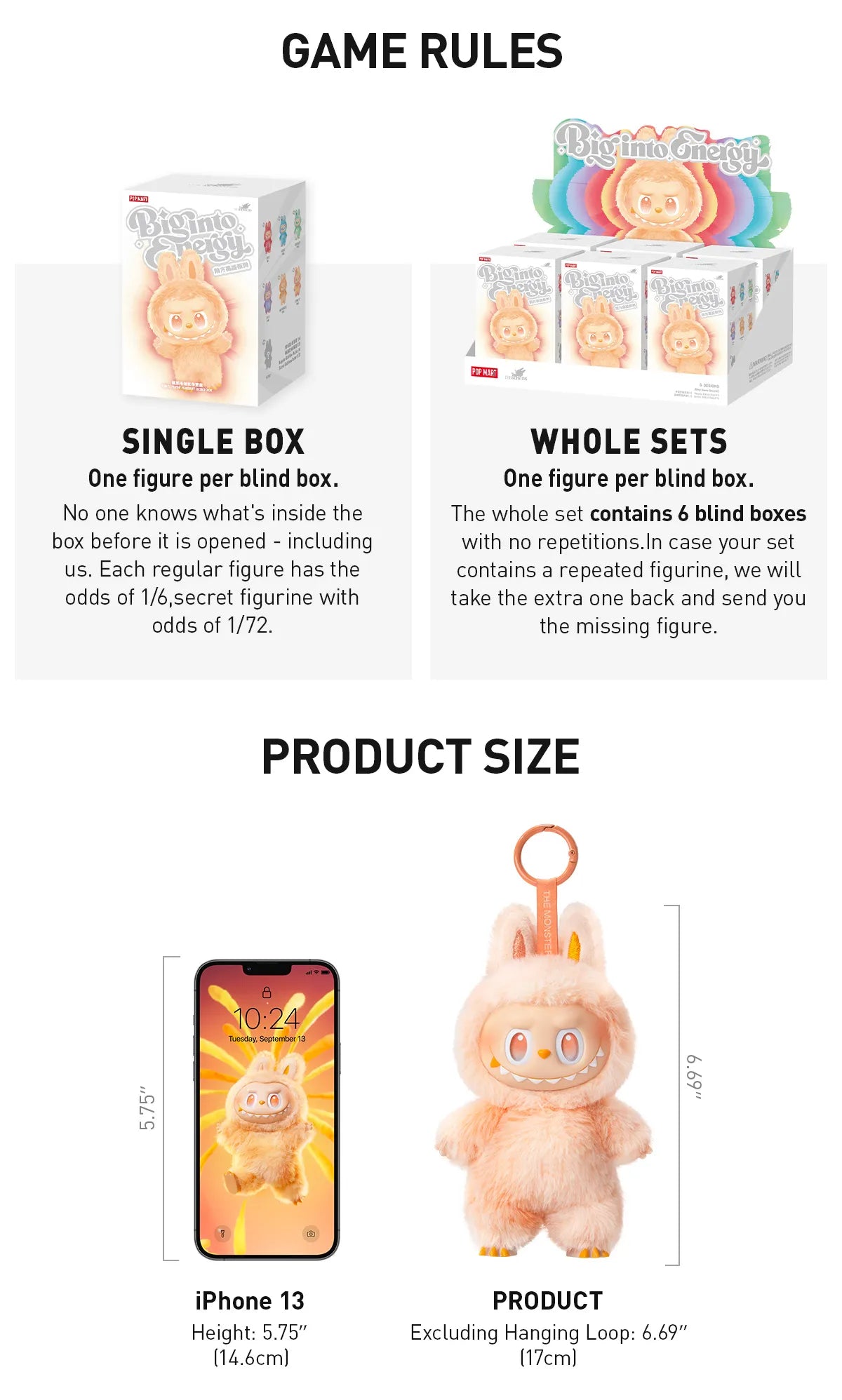 Labubu Big Into Energy V3 Pop mart blind box original