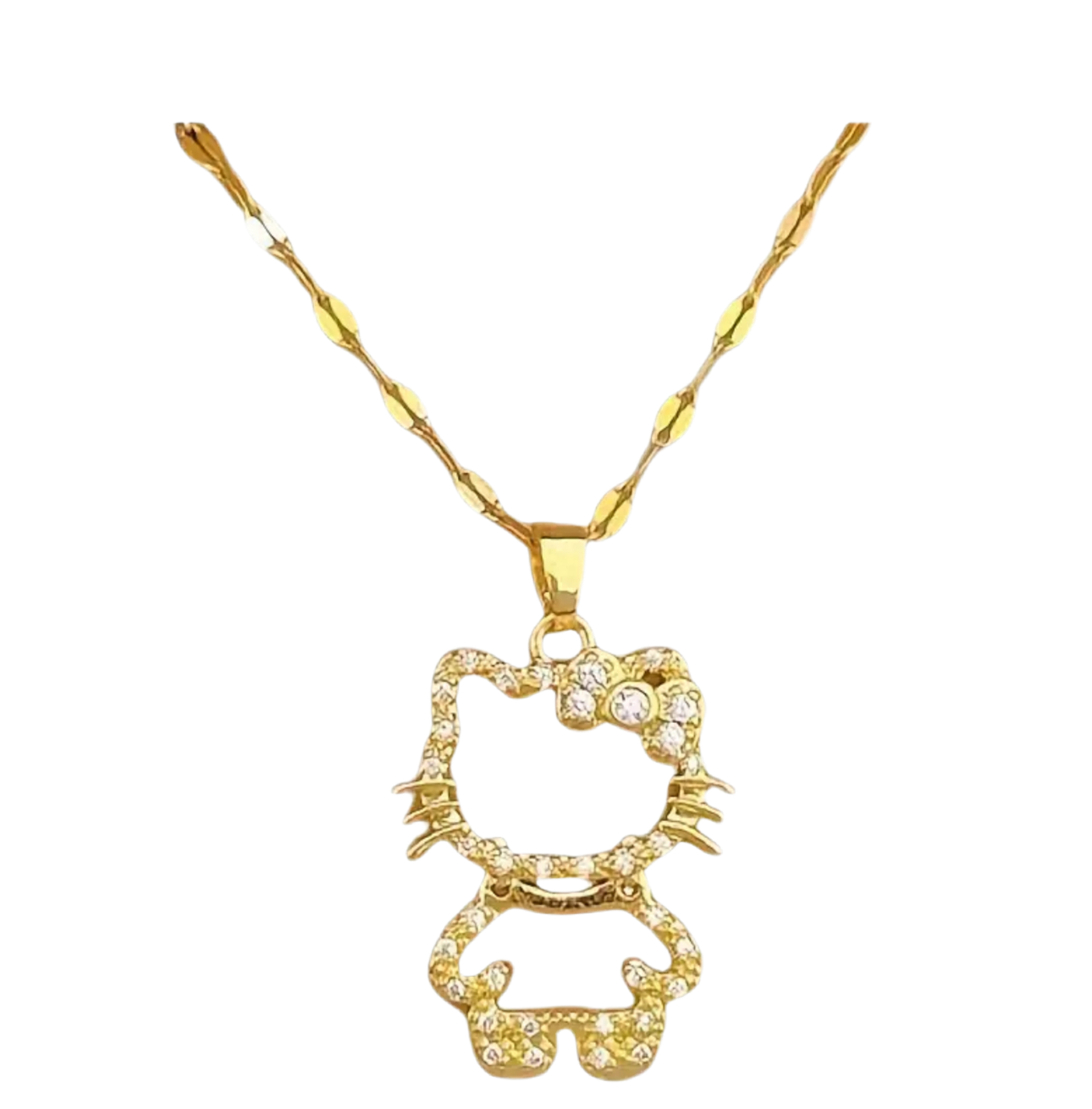 Collar dorado Hello Kitty acero