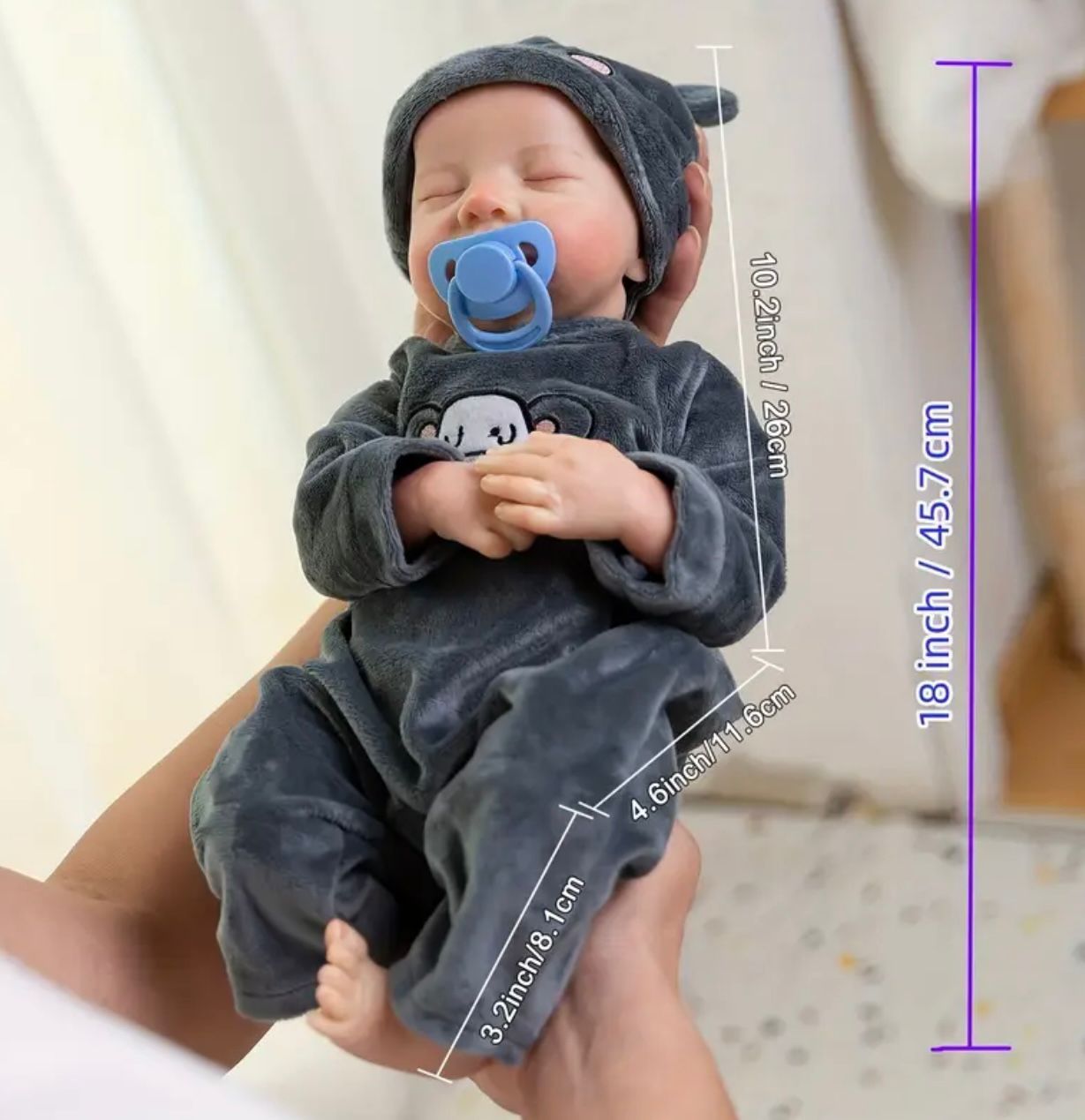 BEBÉ REBORN 18" (NIÑO)