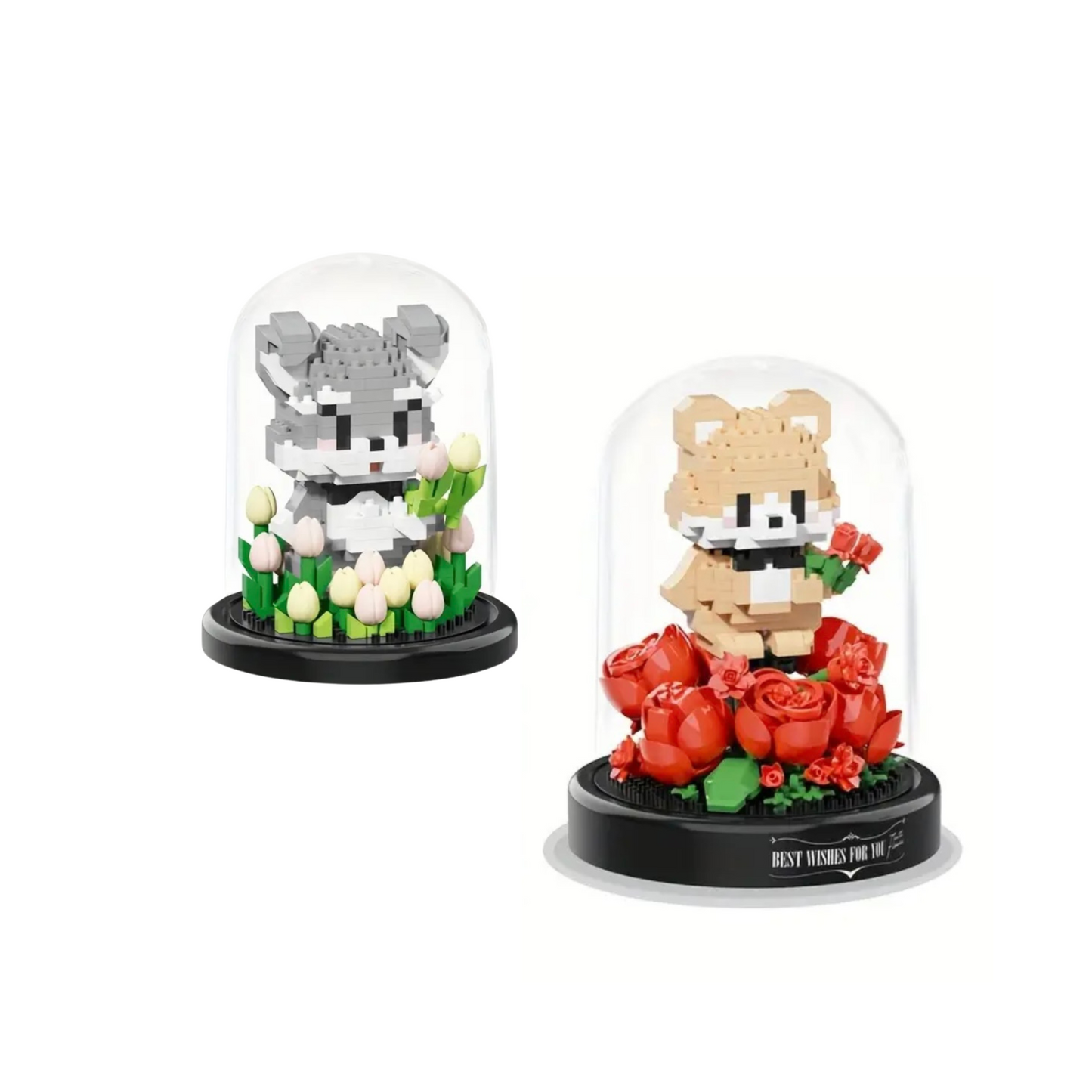 Lego de animales con flores