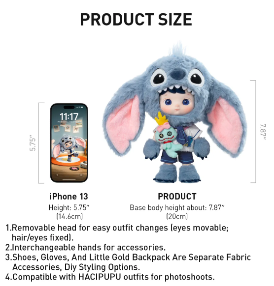 (Pre orden) Hachipupu Stich 1/8 Action Figure Original