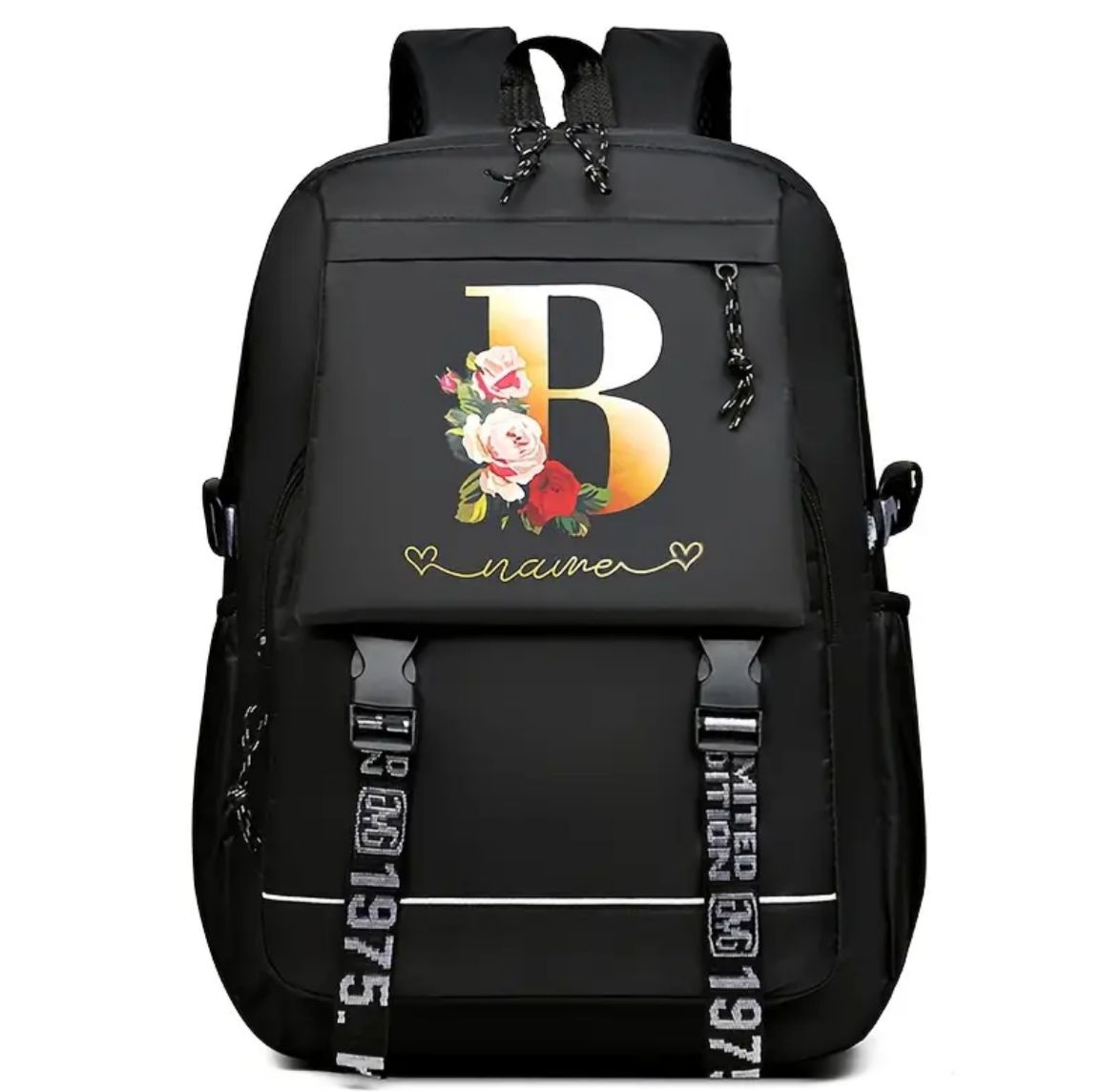 MOCHILA DE NYLON CON LA LETRA B