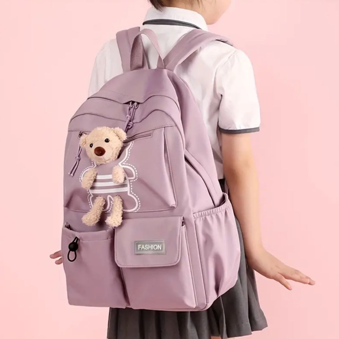MOCHILA DE NYLON CON OSITO