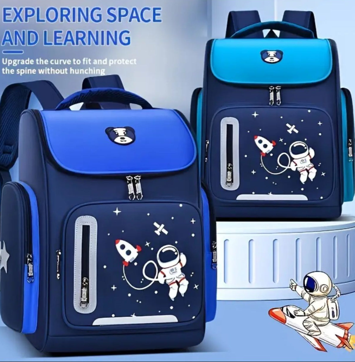 MOCHILA IMPERMIABLE CON DISEÑO DE ASTRONAUTA