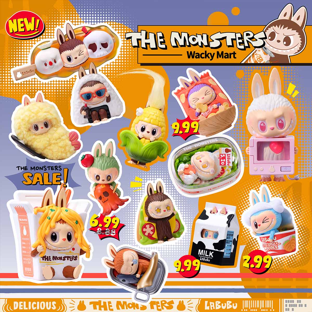 THE MONSTERS Wacky Mart Series Figures Blind box Original Popmart
