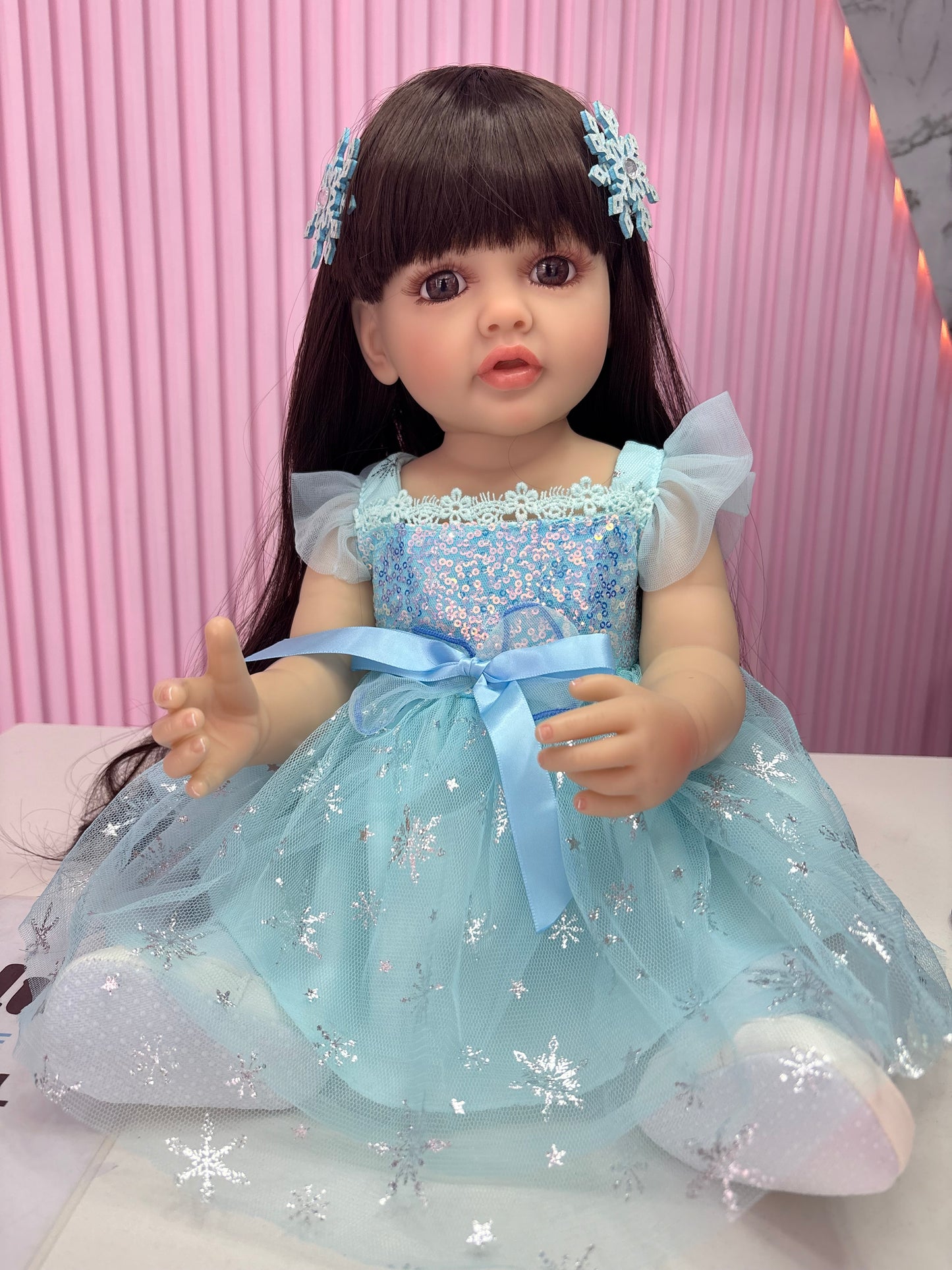 Niña Reborn cabello largo 55cm