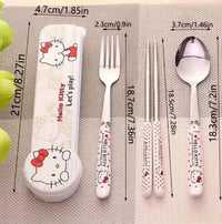 Cubiertos de Hello Kitty de acero inoxidable