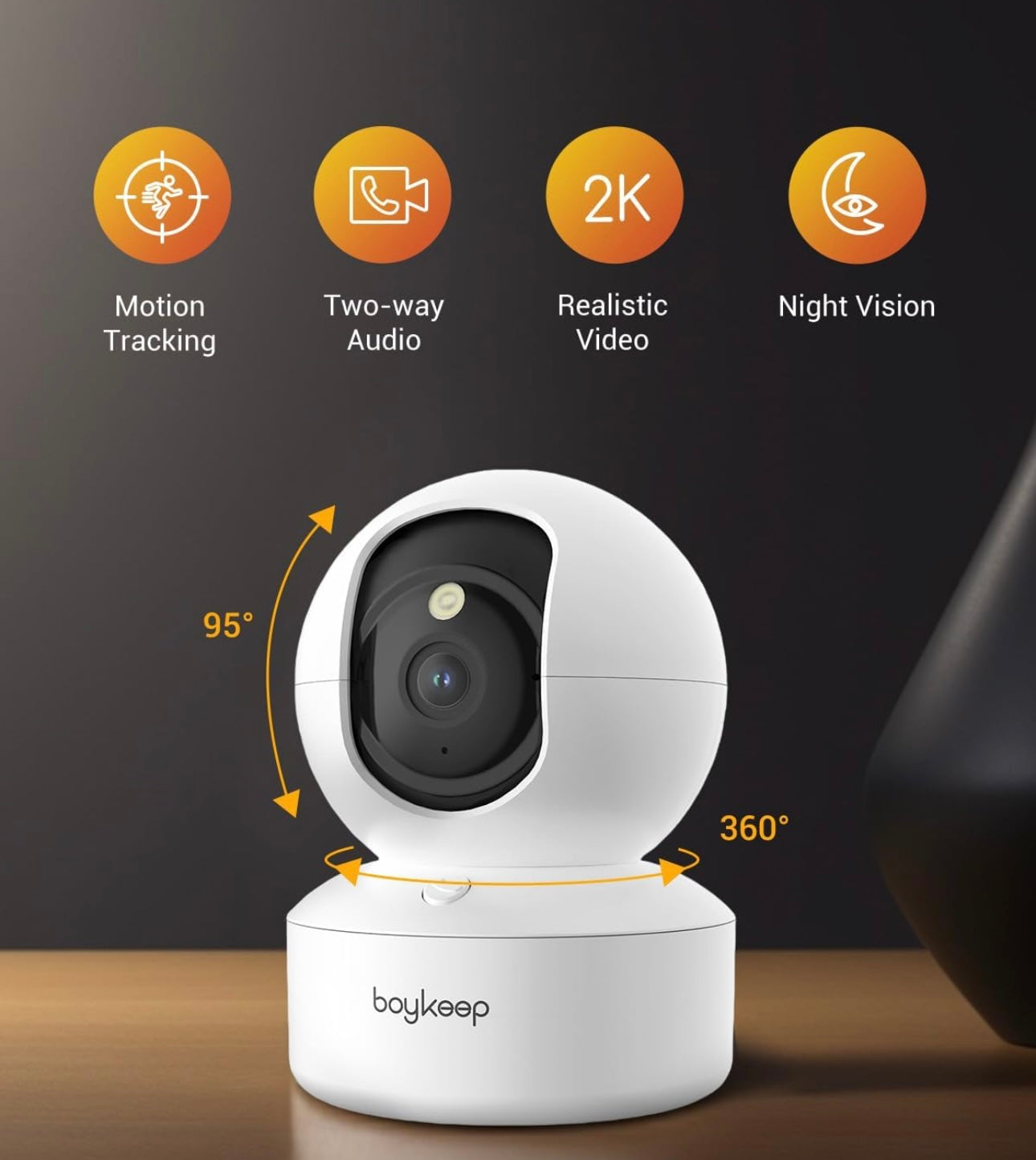 CAMARA BOYKEEP 360° 2K PARA MASCOTAS Y NIÑOS