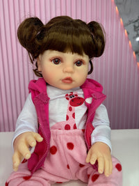 Niña Reborn cabello rizado 45cm
