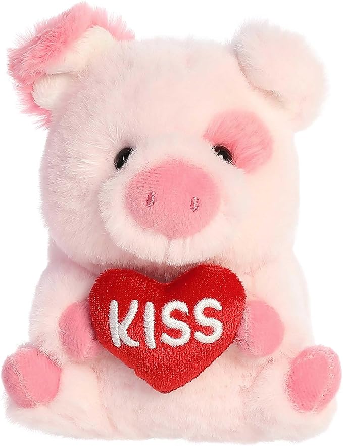 Aurora® Round Rolly Pet™ Kiss Pig™ Rosa 5"