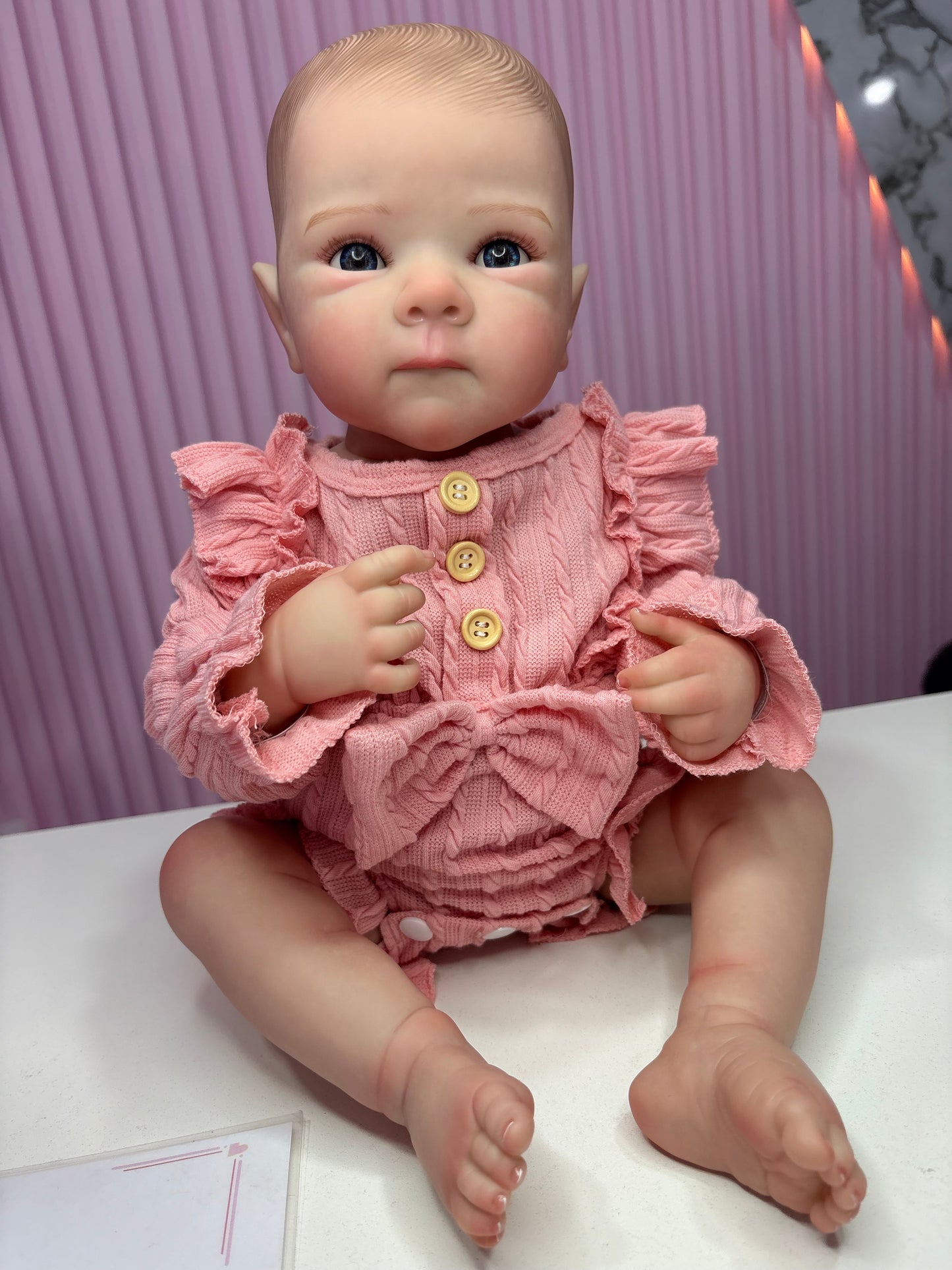 Bebé Reborn Rosa Vinilo 18”