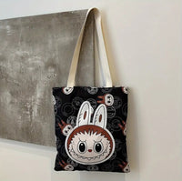 Bolsos labubus tote lona con forro