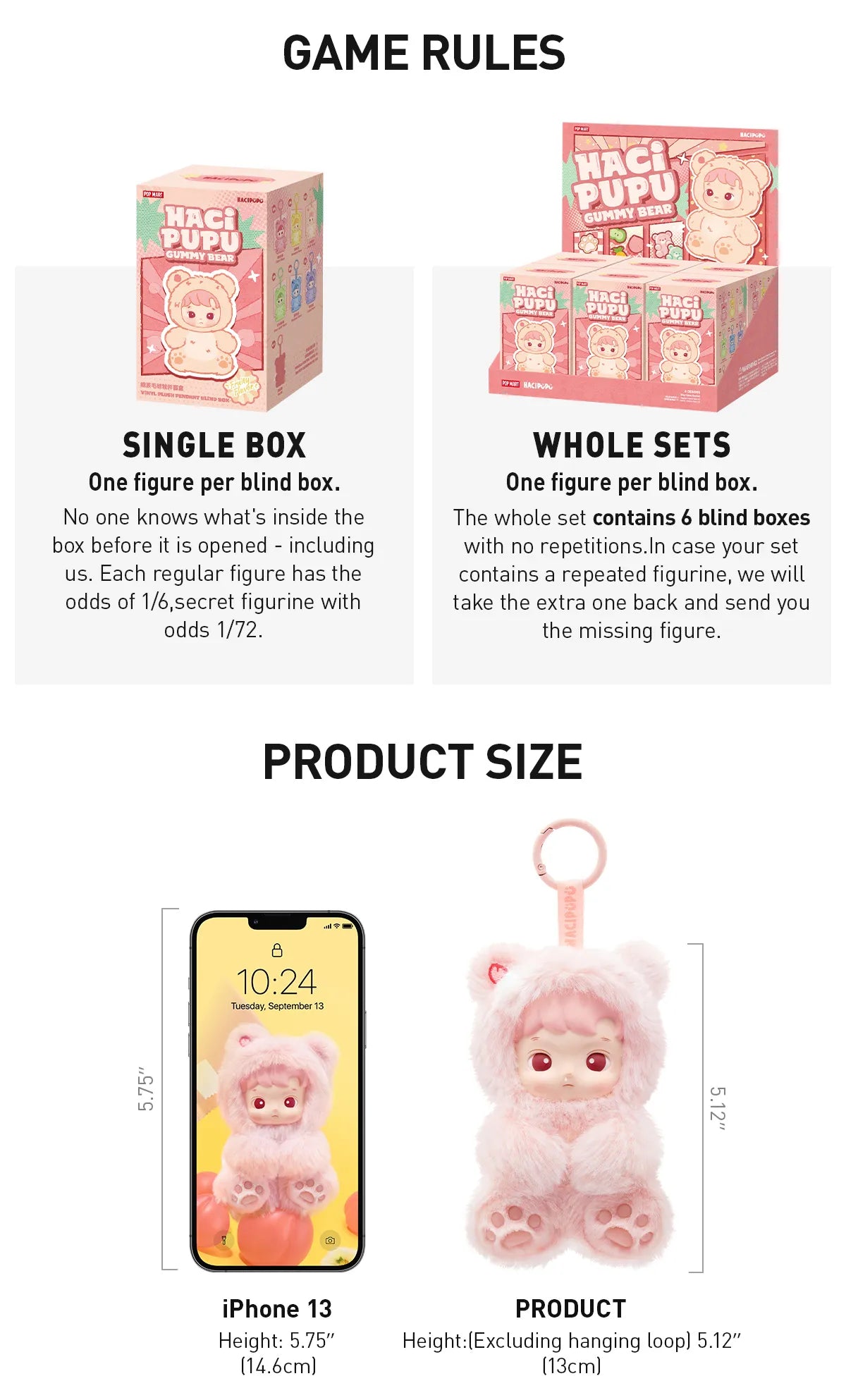 (Pre orden) Pop mart Hacipupu Gummy Bear Series blind box original