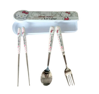 Cubiertos de Hello Kitty de acero inoxidable