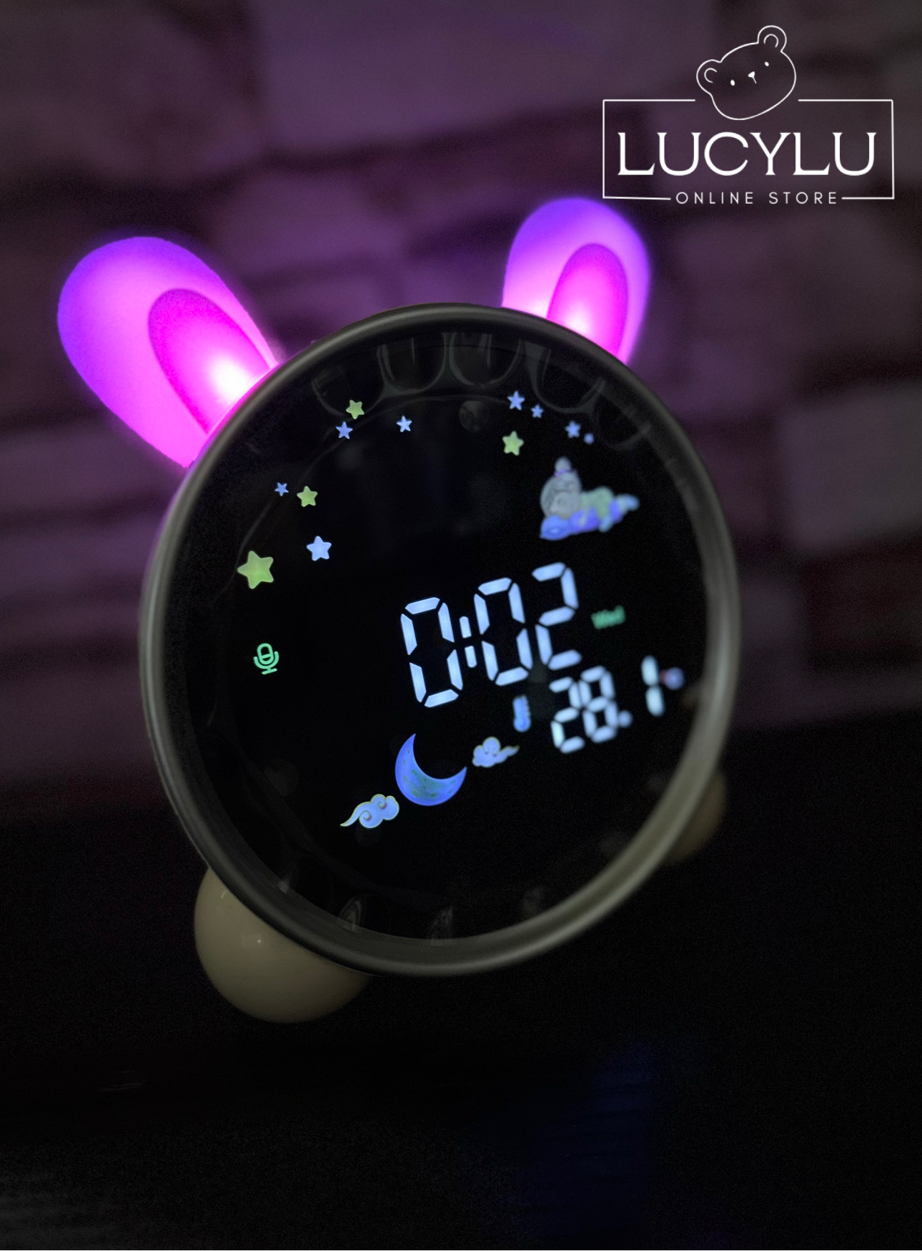 Reloj de alarma digital con pantalla grande