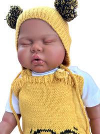 Bebé Reborn Vinilo de silicona y tela 20” Moreno