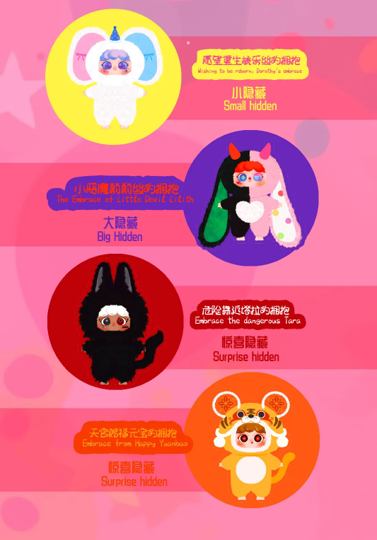 MIGO 400% Big Plush Give Yourself A Hug Lucky Bag Babythree Blind box original