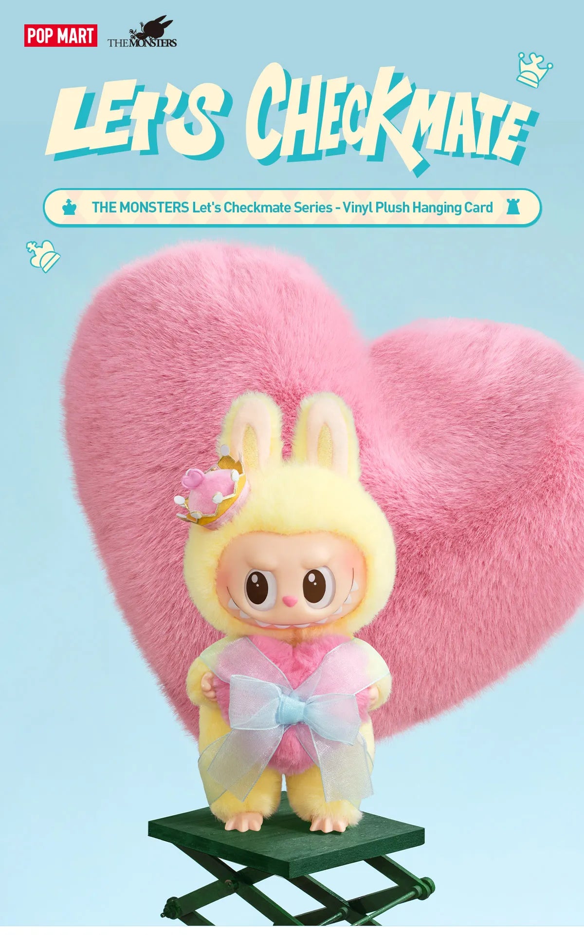 Pop mart Labubu let’s checkmate Hanging card Queen original edición exclusiva