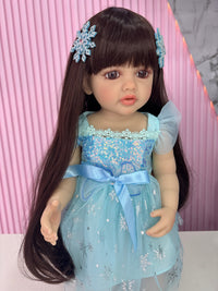 Niña Reborn cabello largo 55cm