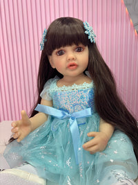 Niña Reborn cabello largo 55cm
