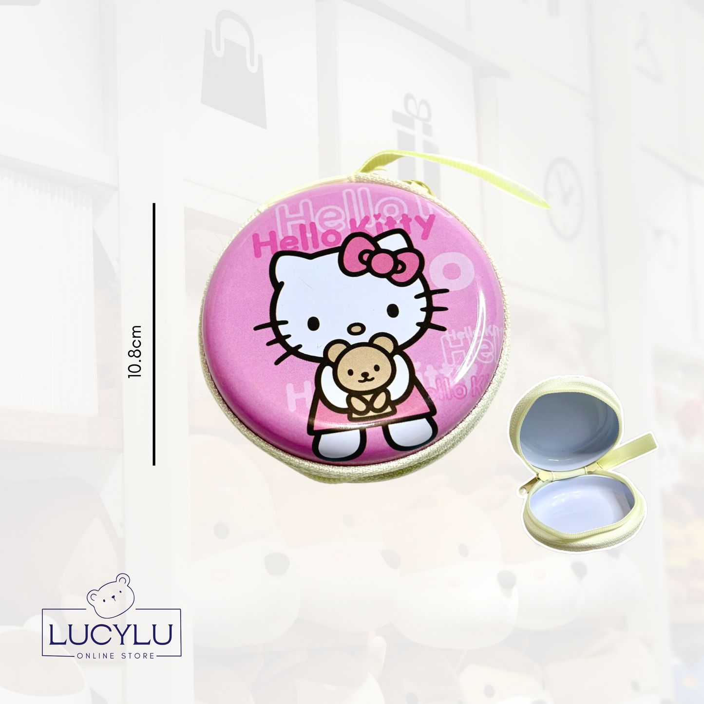 Estuche redondo de Hello Kitty