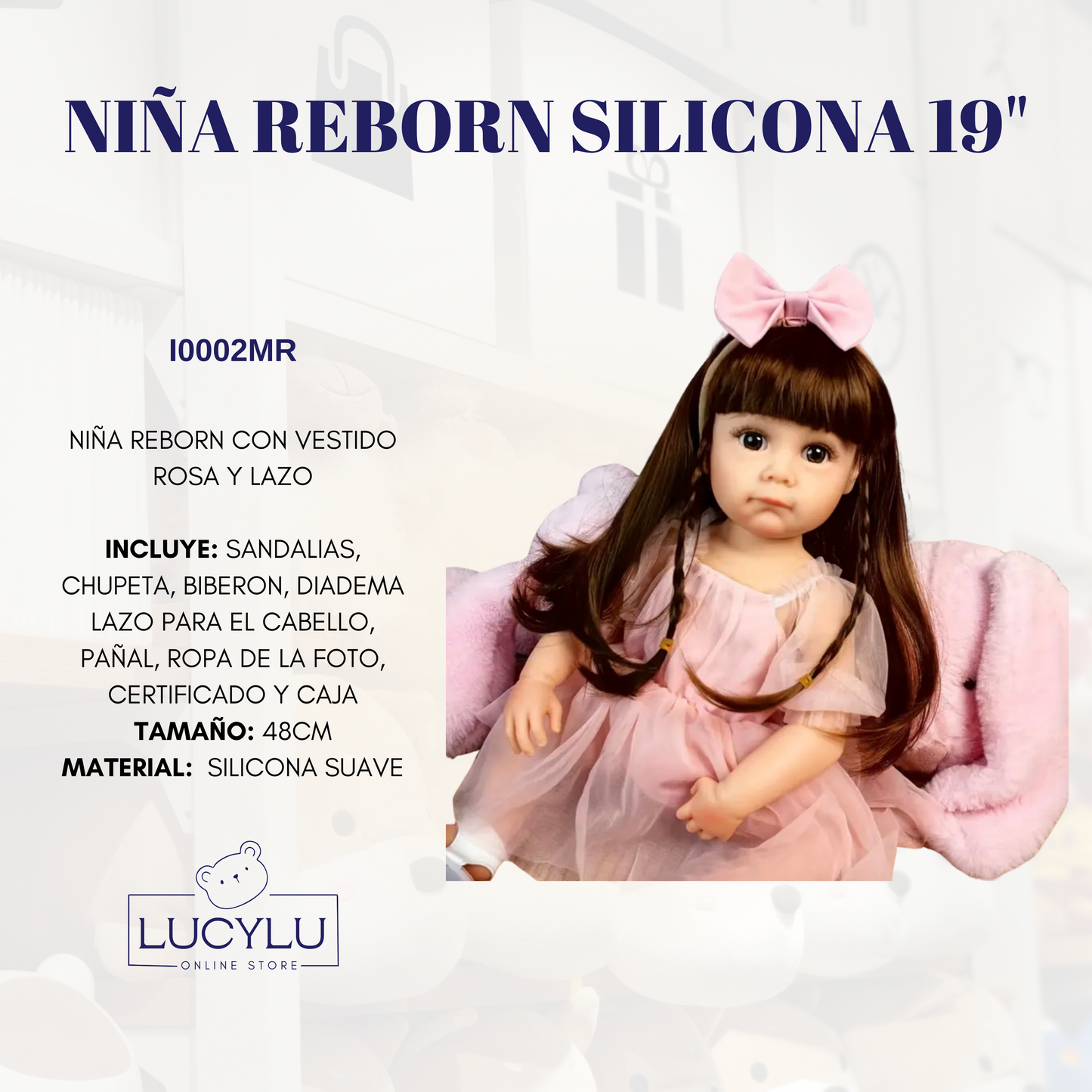 NIÑA REBORN 19" SILICONA