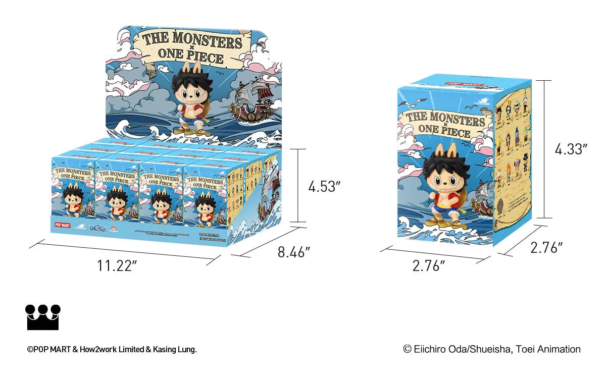 Labubu x One Piece blind box Pop mart original