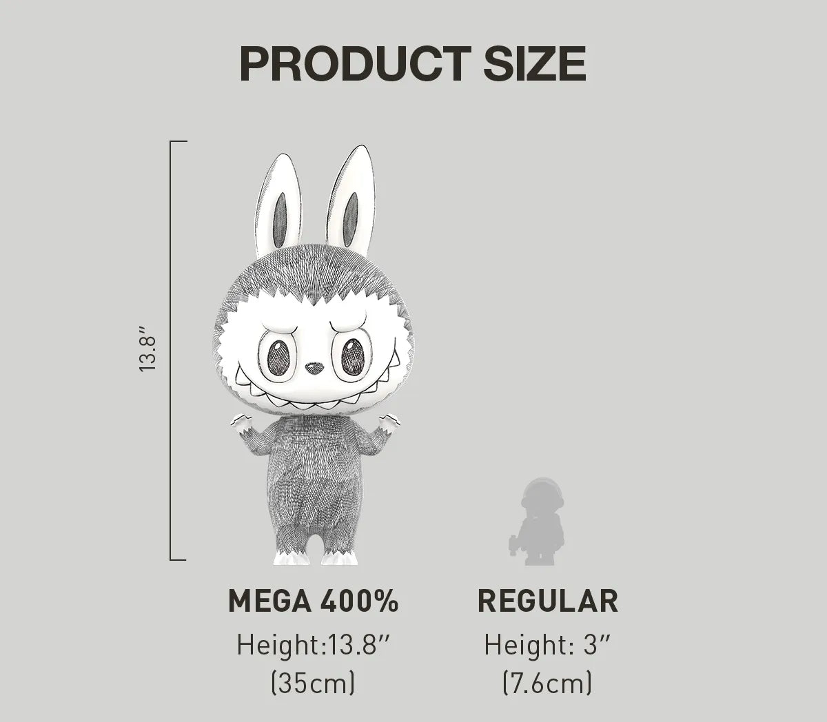 Mega labubu 400% sketch original popmart