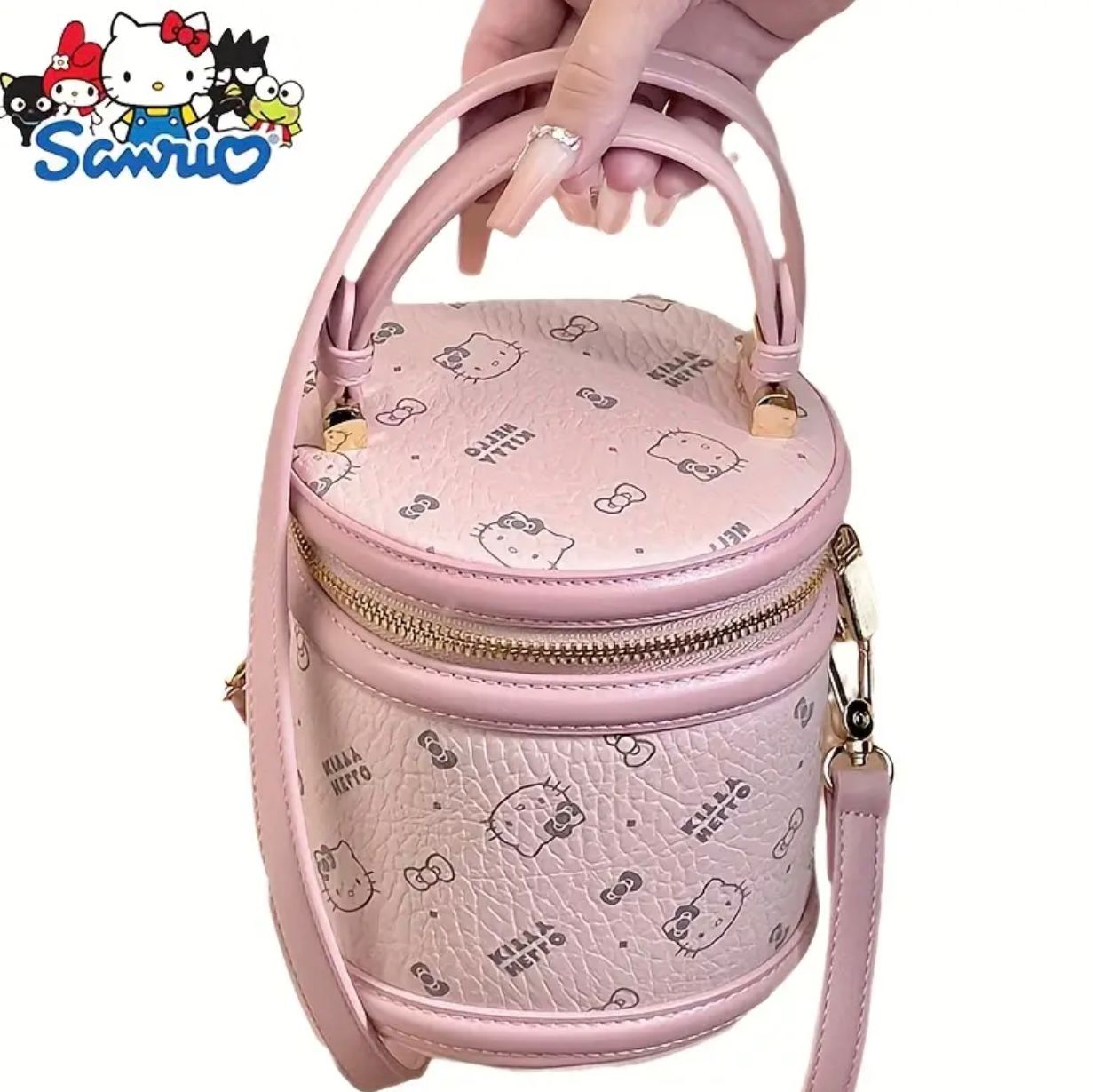 Bolso cilindro bandolera Hello Kitty