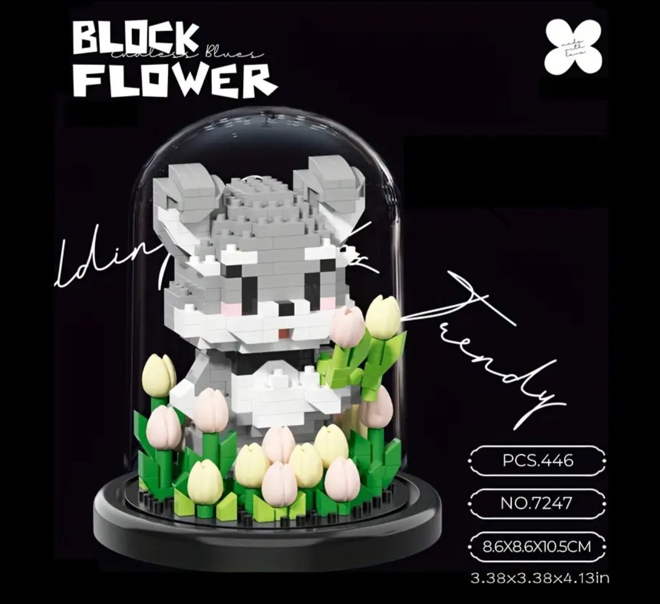 Lego de animales con flores