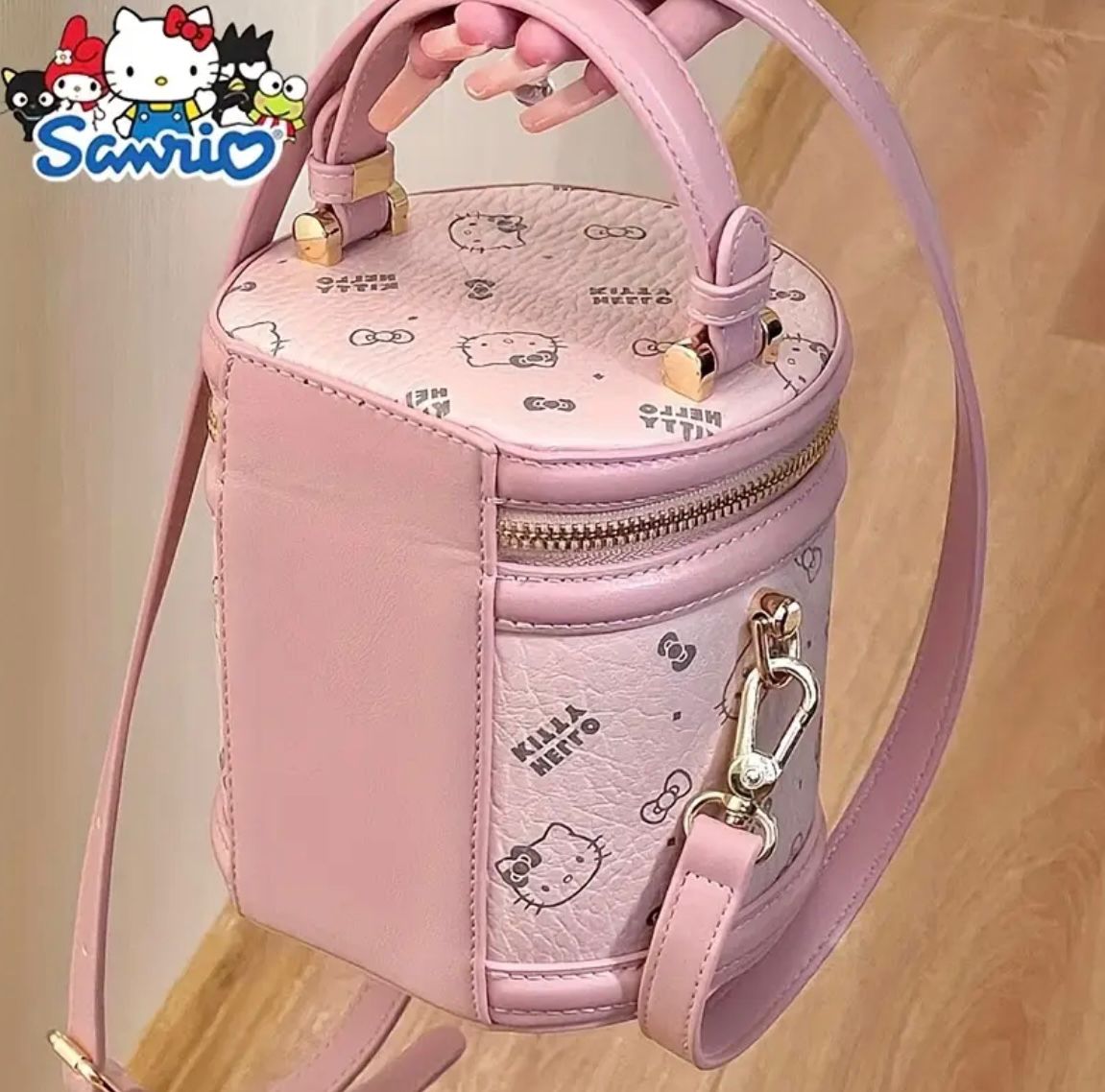 Bolso cilindro bandolera Hello Kitty