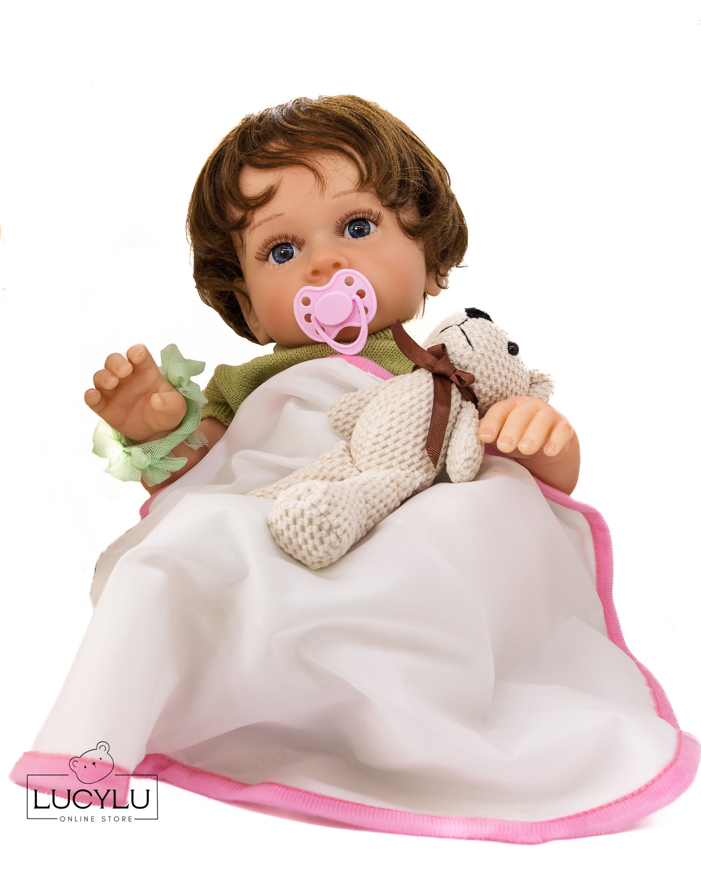 Muñeca Reborn Silicona y tela Original 22”