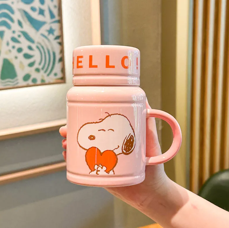 Taza de cerámica de Snoopy