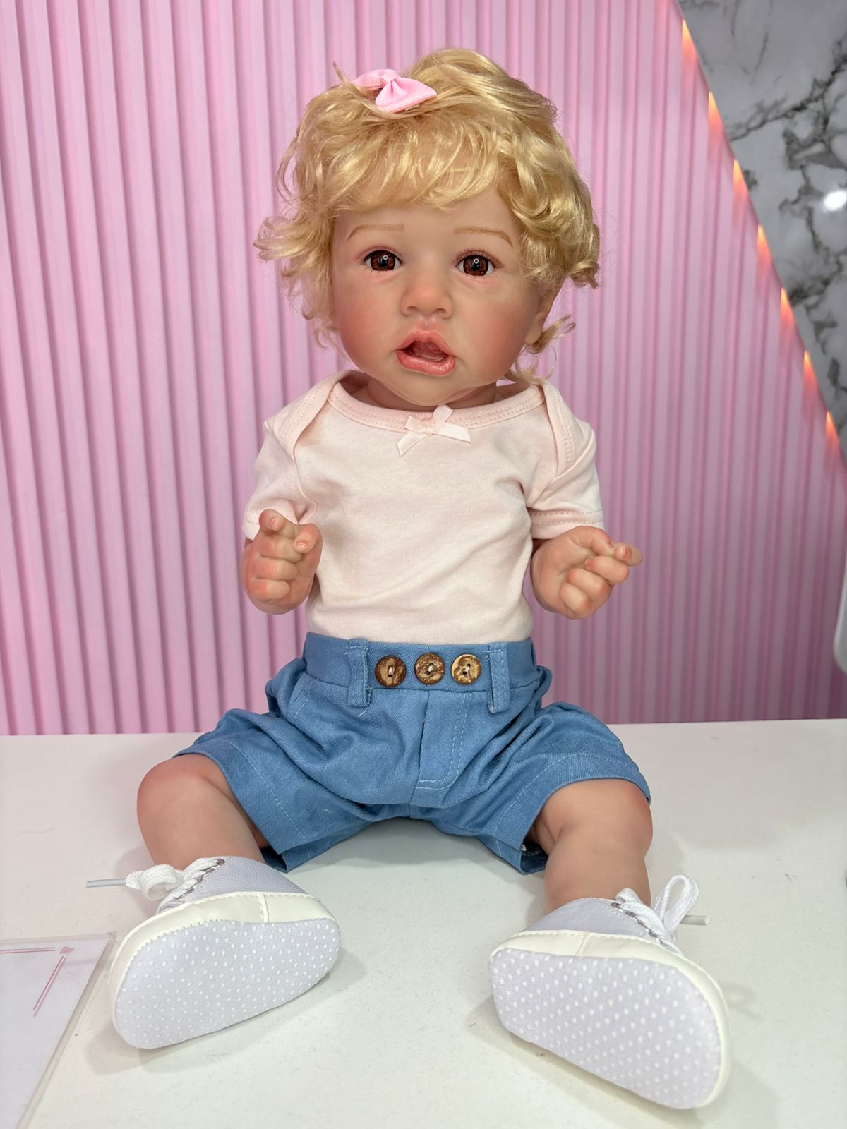 Niña rubia 55cm vinilo