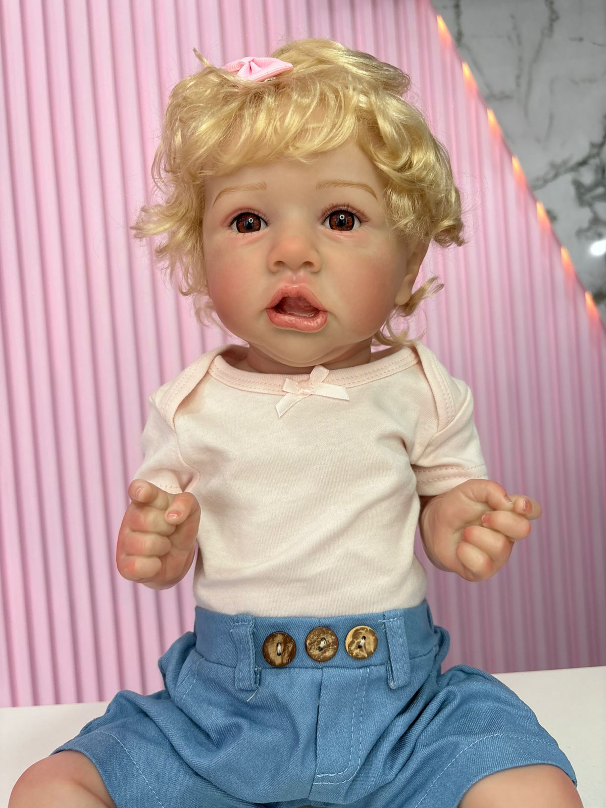 Niña rubia 55cm vinilo